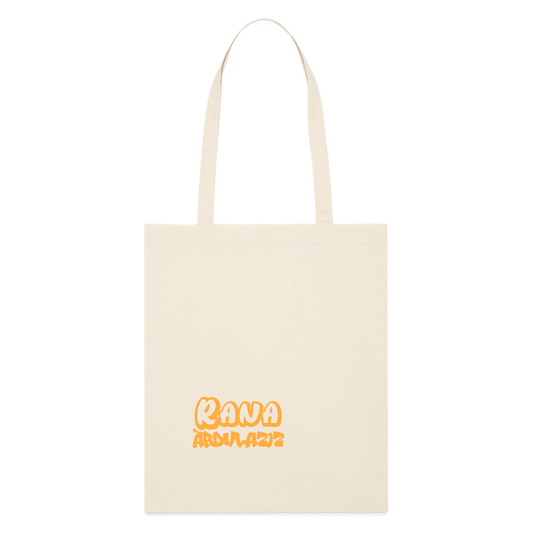 YOUR NAME TOTE BAG #2 - natural raw